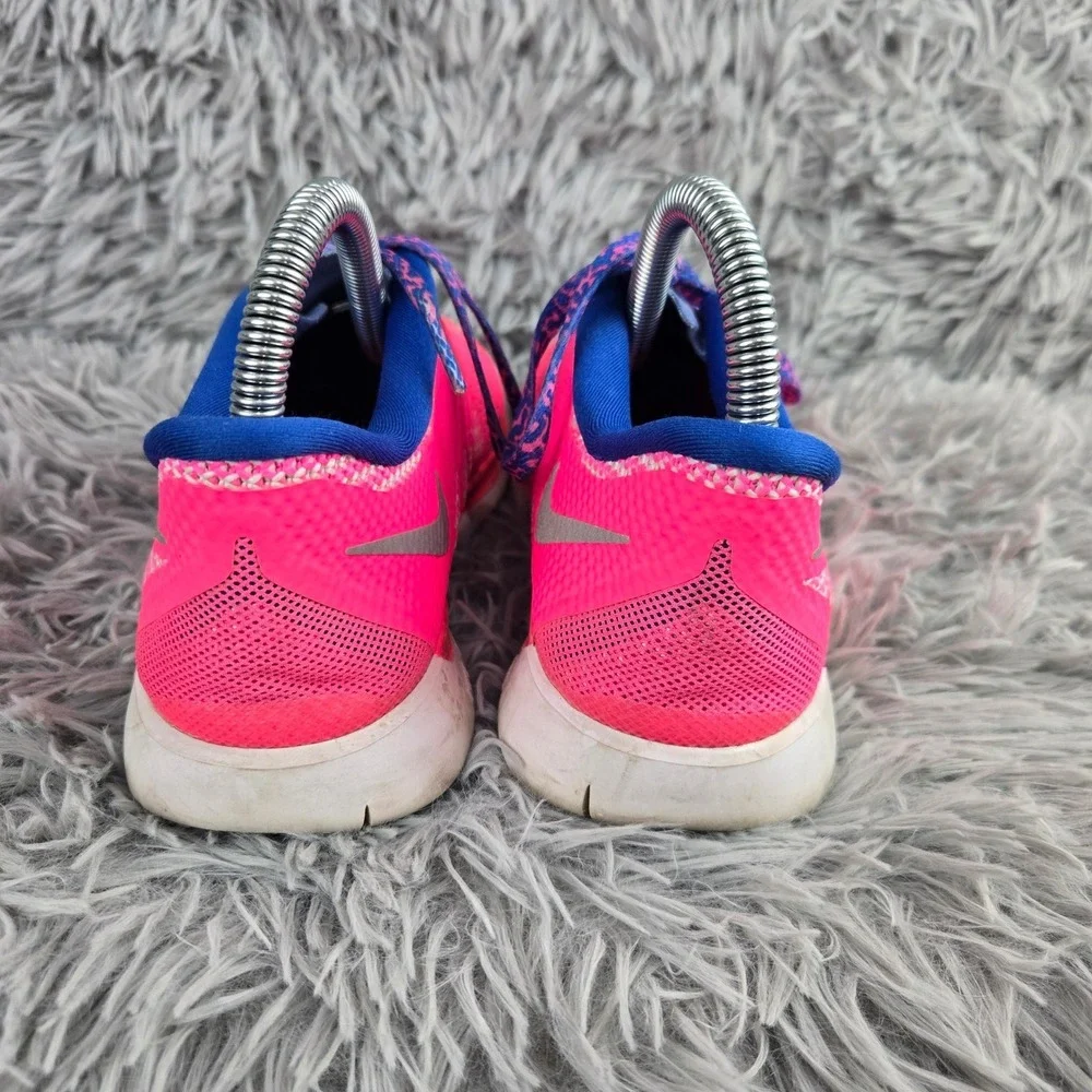Nike‎ Free 5.0 Running Shoes Kids 6Y Pink Blue 644446-601 Lightweight Athletic - Picture 5 of 9